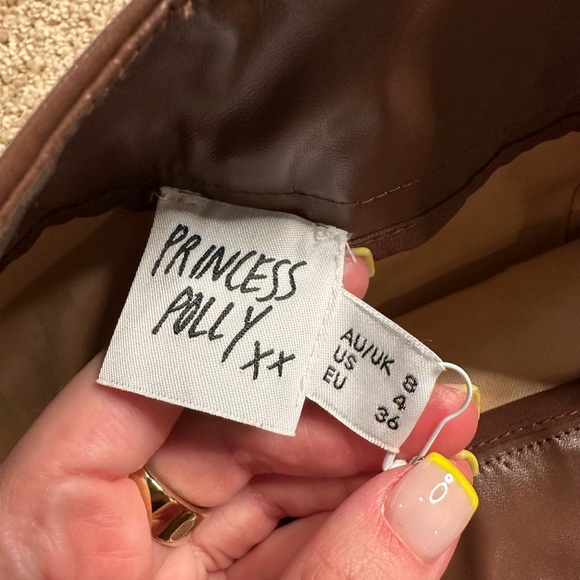 Princess‎ Polly Love Lies Brown Pants NWT Size 4 - Picture 5 of 6